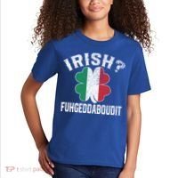 Fuhgeddaboudit Italian St Patrick's Day Italy Flag Shamrock Great Gift Kids T-Shirt thumb 2