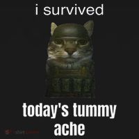 Funny I Survived TodayS Tummy Ache Doggie Tank thumb 4