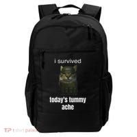 Funny I Survived TodayS Tummy Ache Backpack thumb 0