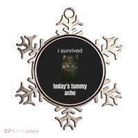 Funny I Survived TodayS Tummy Ache Ornament thumb 0