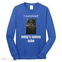 Funny I Survived TodayS Tummy Ache Long Sleeve Shirt thumb 0