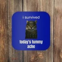 Funny I Survived TodayS Tummy Ache Coaster thumb 0