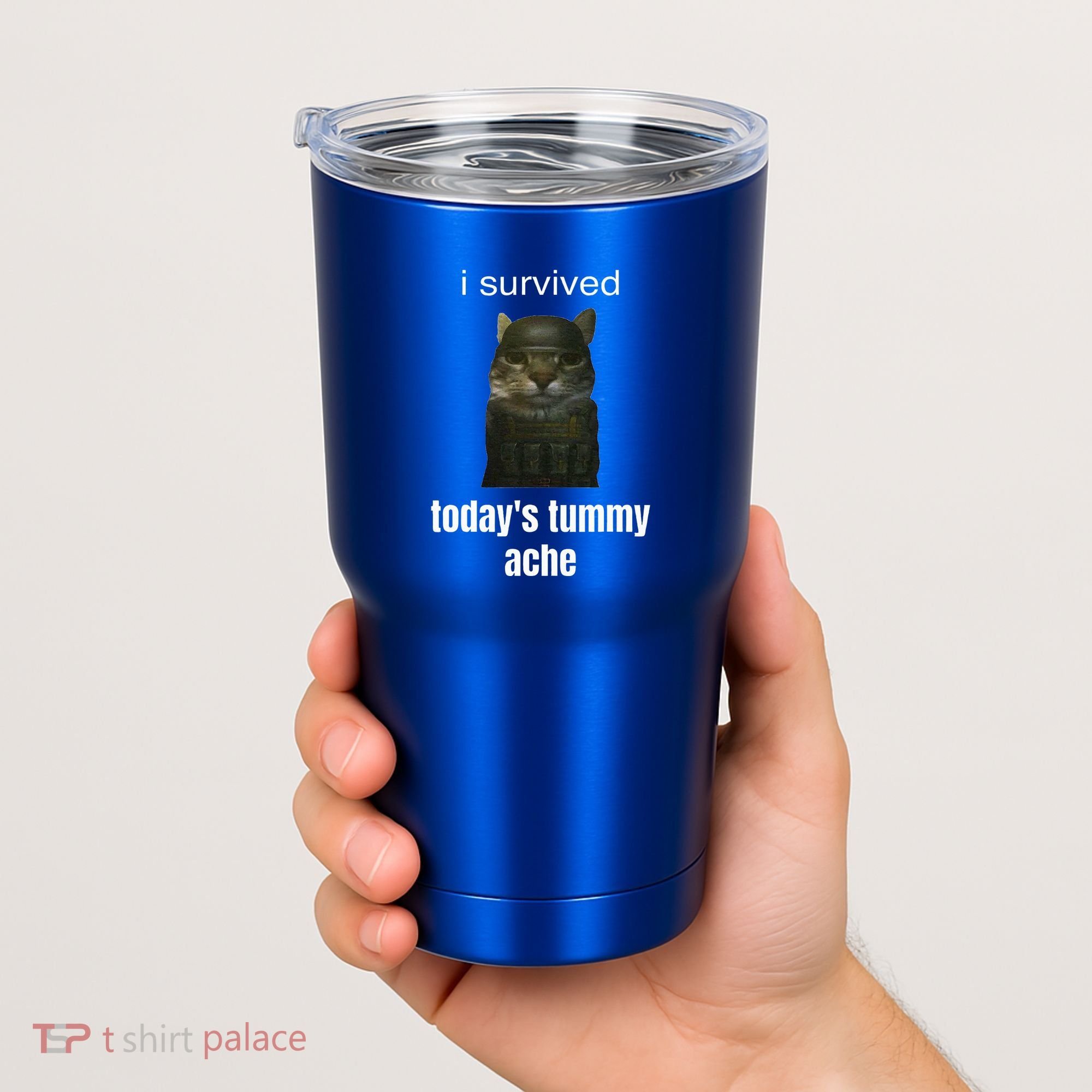 Funny I Survived TodayS Tummy Ache Tumbler