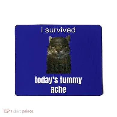 Funny I Survived TodayS Tummy Ache Mousepad