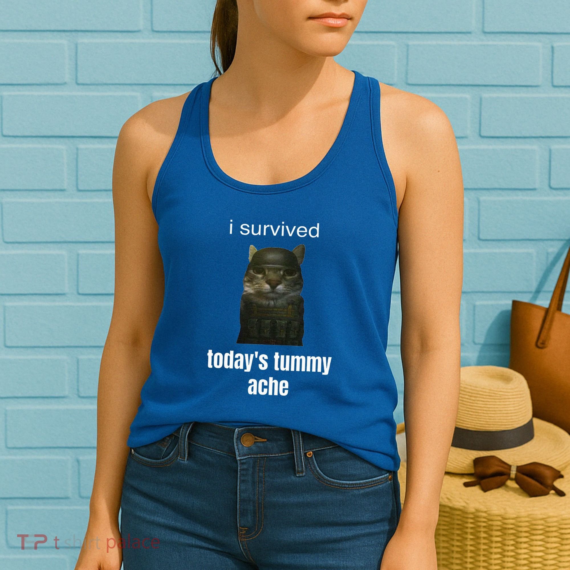 Funny I Survived TodayS Tummy Ache Women's Tank Top