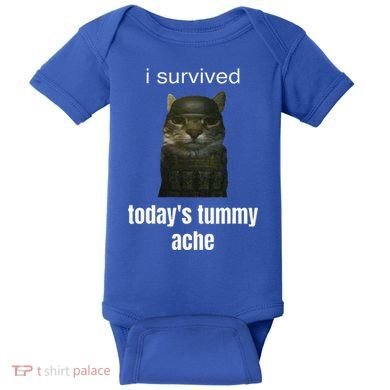 Funny I Survived TodayS Tummy Ache Baby Bodysuit