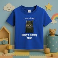 Funny I Survived TodayS Tummy Ache Toddler T-Shirt thumb 3