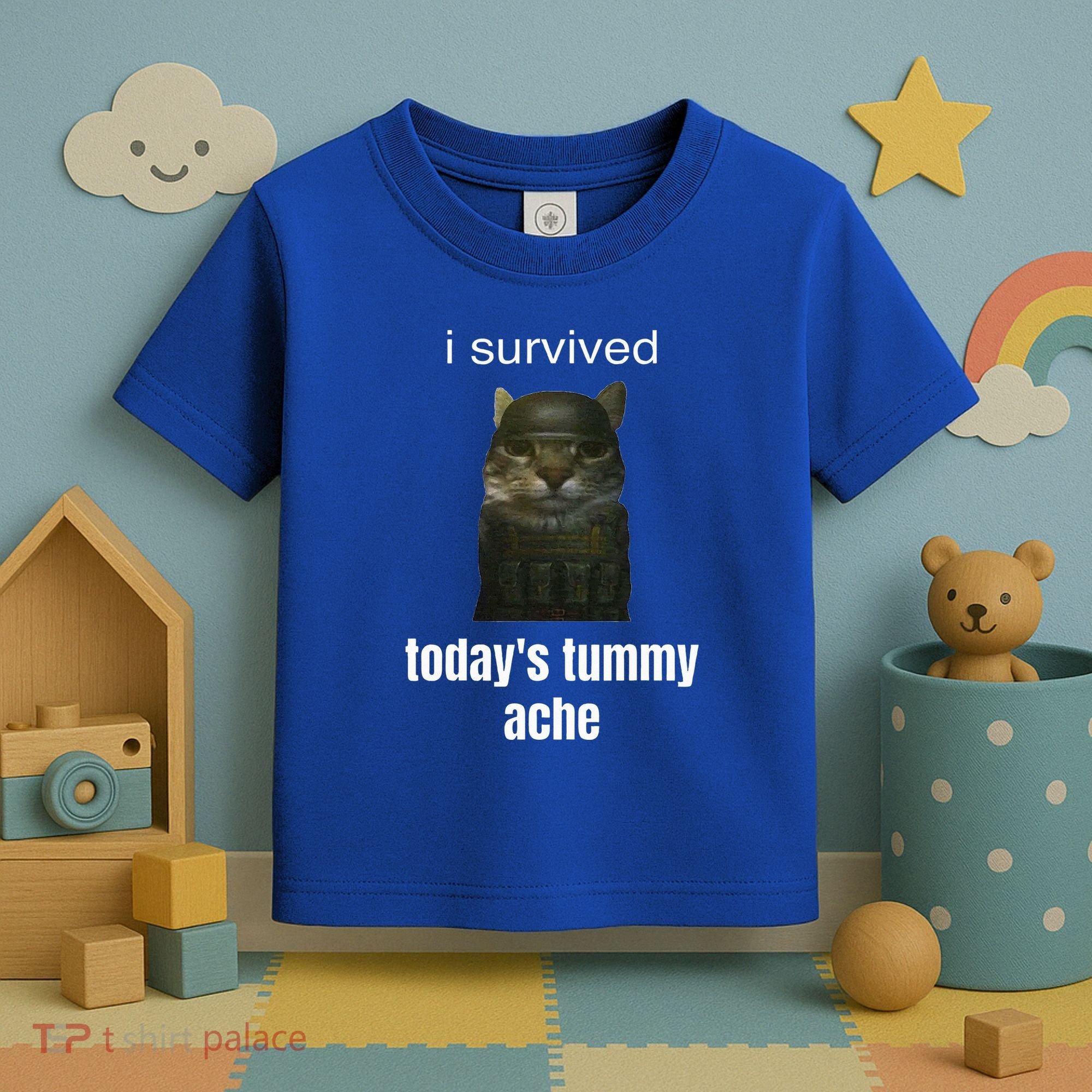 Funny I Survived TodayS Tummy Ache Toddler T-Shirt