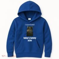 Funny I Survived TodayS Tummy Ache Kids Hoodie thumb 0