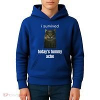 Funny I Survived TodayS Tummy Ache Kids Hoodie thumb 4