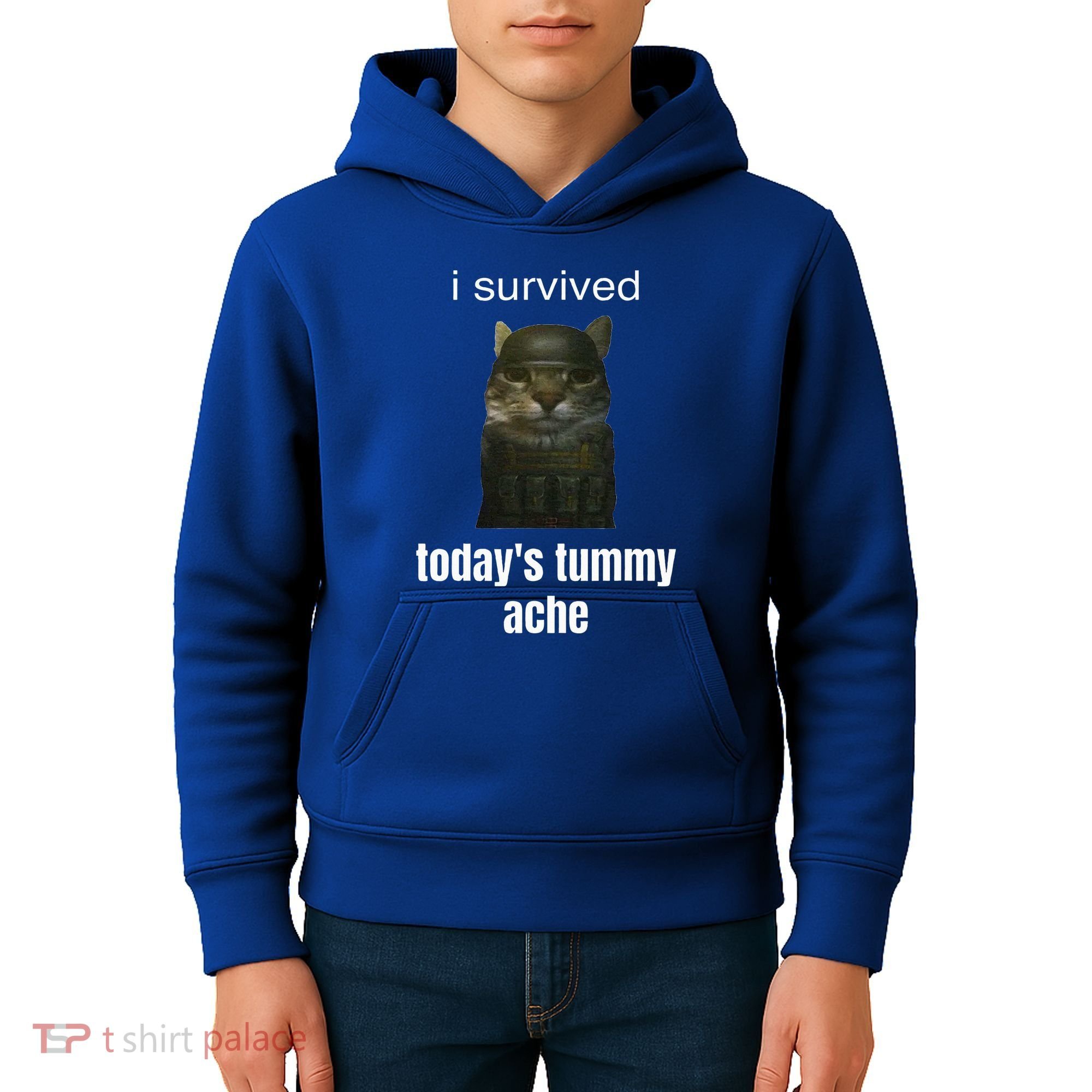 Funny I Survived TodayS Tummy Ache Kids Hoodie