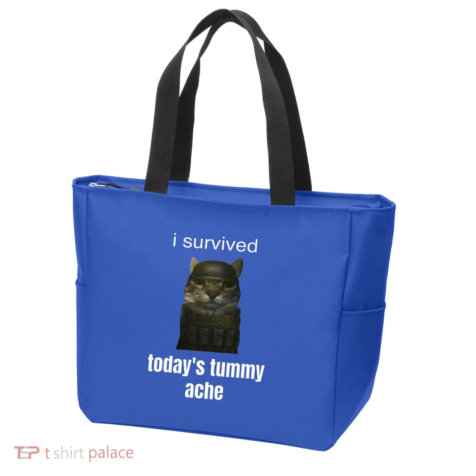 Funny I Survived TodayS Tummy Ache Tote Bag