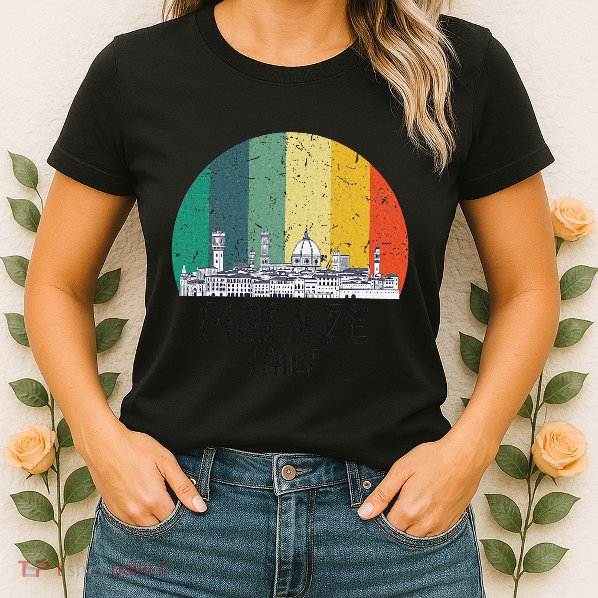 Firenze Italy Souvenirs Skyline Souvenir From Florence Italy Women's T-Shirt