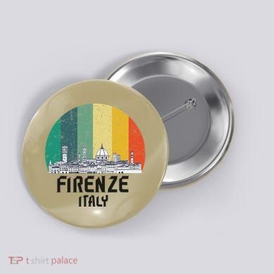 Firenze Italy Souvenirs Skyline Souvenir From Florence Italy Button