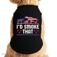Funny ID Smoke That Bbq Barbeque Patriot Dinosaur Doggie Tank thumb 0
