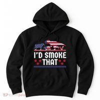 Funny ID Smoke That Bbq Barbeque Patriot Dinosaur Hoodie thumb 0