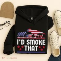 Funny ID Smoke That Bbq Barbeque Patriot Dinosaur Hoodie thumb 4