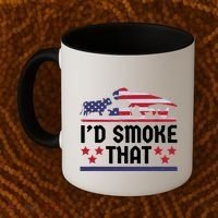 Funny ID Smoke That Bbq Barbeque Patriot Dinosaur Coffee Mug thumb 2