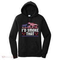 Funny ID Smoke That Bbq Barbeque Patriot Dinosaur Women's Hoodie thumb 0