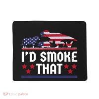 Funny ID Smoke That Bbq Barbeque Patriot Dinosaur Mousepad thumb 0