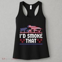 Funny ID Smoke That Bbq Barbeque Patriot Dinosaur Women's Tank Top thumb 3