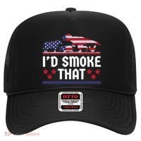 Funny ID Smoke That Bbq Barbeque Patriot Dinosaur Hat thumb 0