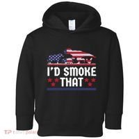 Funny ID Smoke That Bbq Barbeque Patriot Dinosaur Toddler Hoodie thumb 0