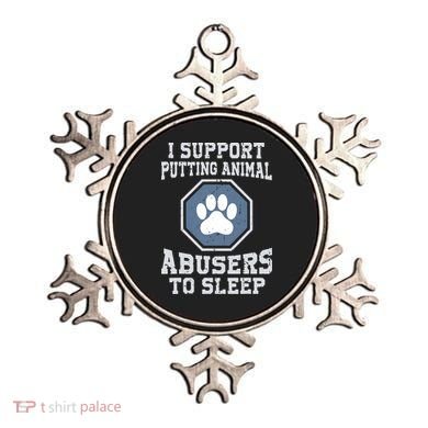 Funny I Support Putting Animal Abusers To Sleep Ornament