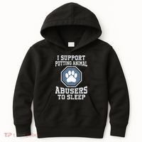 Funny I Support Putting Animal Abusers To Sleep Kids Hoodie thumb 0