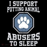 Funny I Support Putting Animal Abusers To Sleep Kids Long Sleeve Shirt thumb 2