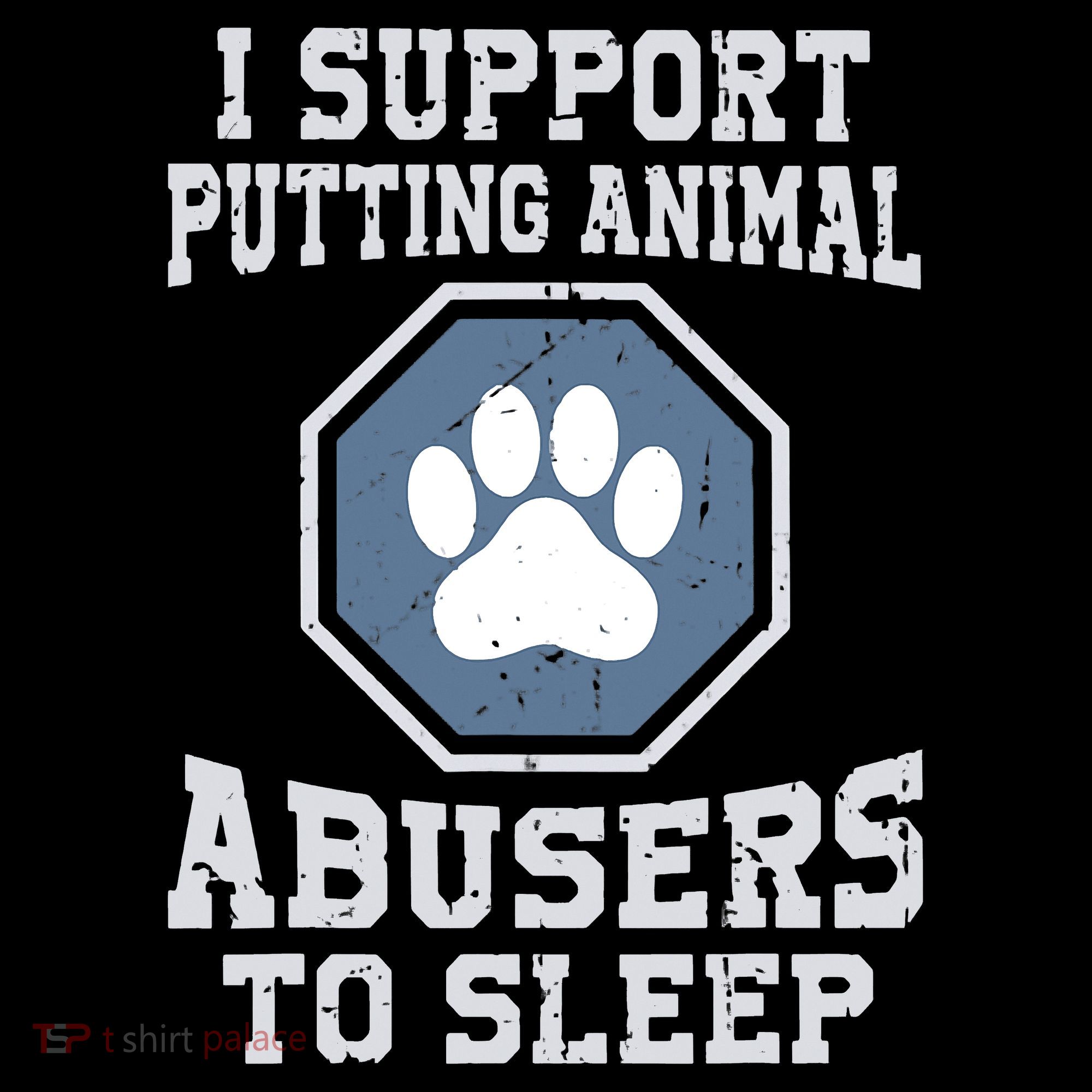 Funny I Support Putting Animal Abusers To Sleep Kids Long Sleeve Shirt