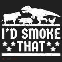 Funny Id Smoke That Bbq Barbeque Dinosaur Women's Sweatshirt thumb 2
