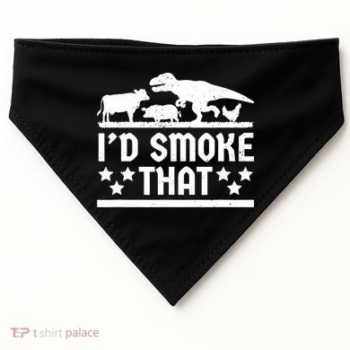 Funny Id Smoke That Bbq Barbeque Dinosaur USA-Made Doggie Bandana