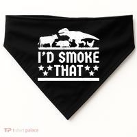 Funny Id Smoke That Bbq Barbeque Dinosaur USA-Made Doggie Bandana thumb 0