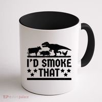 Funny Id Smoke That Bbq Barbeque Dinosaur Coffee Mug thumb 1