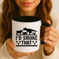 Funny Id Smoke That Bbq Barbeque Dinosaur Coffee Mug thumb 3