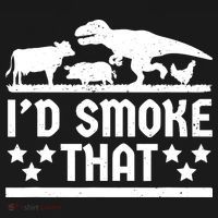 Funny Id Smoke That Bbq Barbeque Dinosaur Polo thumb 3