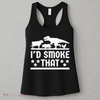 Funny Id Smoke That Bbq Barbeque Dinosaur Women's Tank Top thumb 3