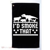 Funny Id Smoke That Bbq Barbeque Dinosaur Golf Towel thumb 0