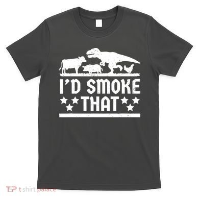 Funny Id Smoke That Bbq Barbeque Dinosaur T-Shirt