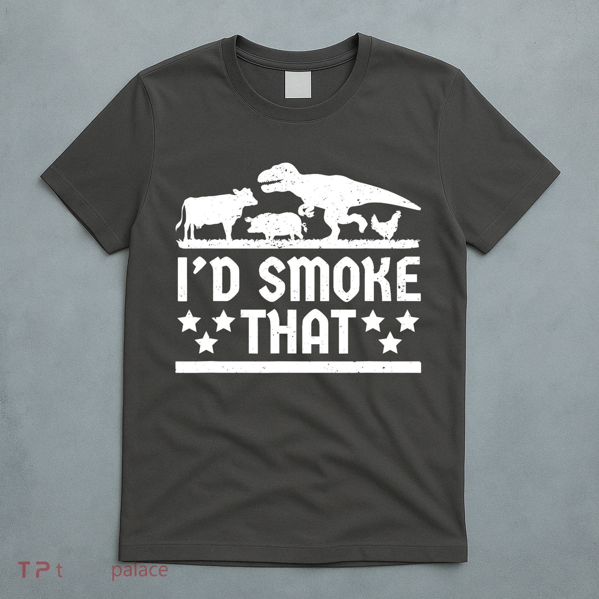 Funny Id Smoke That Bbq Barbeque Dinosaur T-Shirt