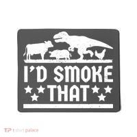 Funny Id Smoke That Bbq Barbeque Dinosaur Mousepad thumb 0