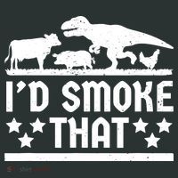 Funny Id Smoke That Bbq Barbeque Dinosaur Toddler T-Shirt thumb 4