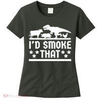 Funny Id Smoke That Bbq Barbeque Dinosaur Women's T-Shirt thumb 0