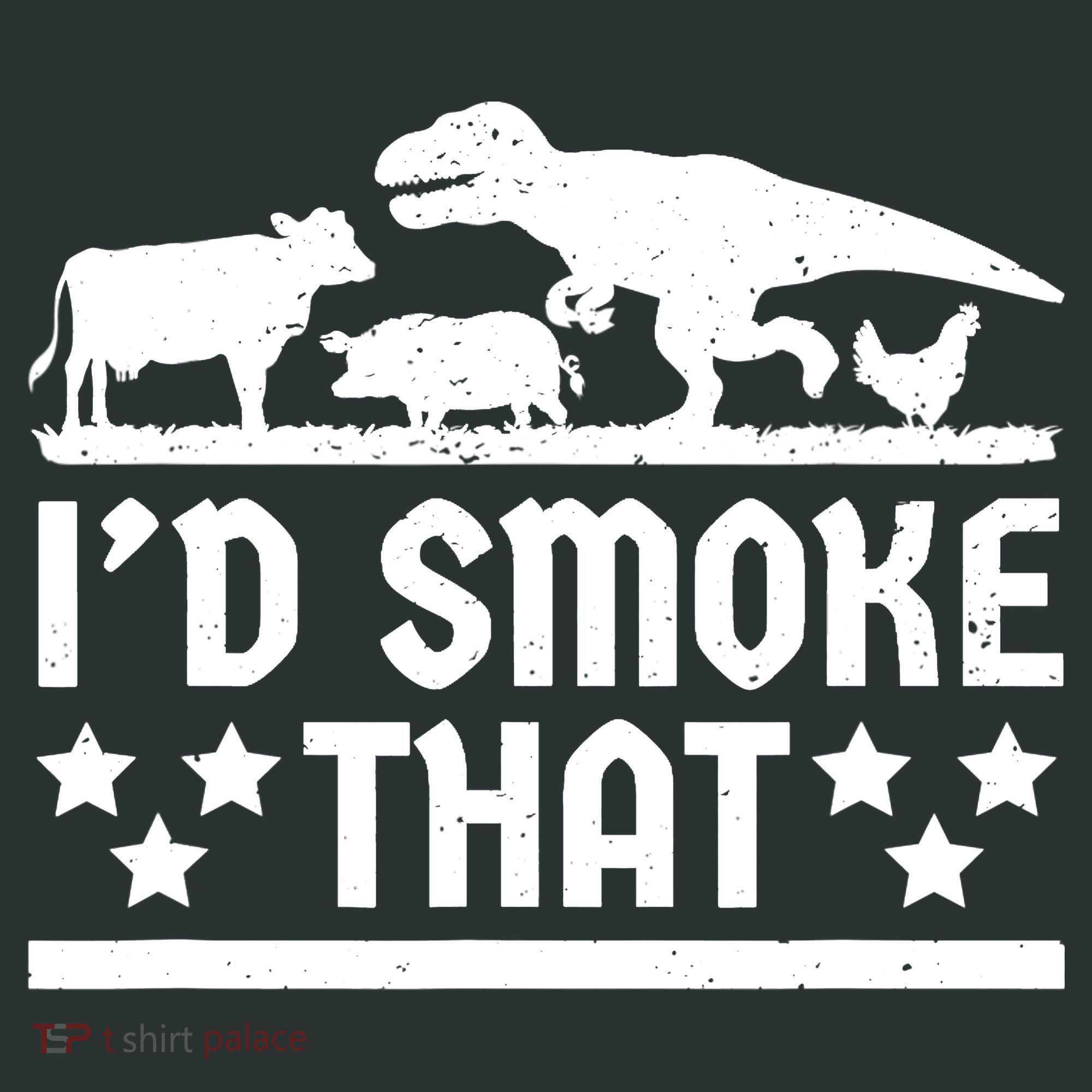 Funny Id Smoke That Bbq Barbeque Dinosaur Women's T-Shirt
