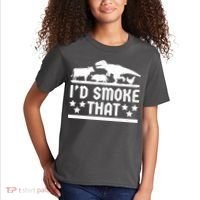 Funny Id Smoke That Bbq Barbeque Dinosaur Kids T-Shirt thumb 2