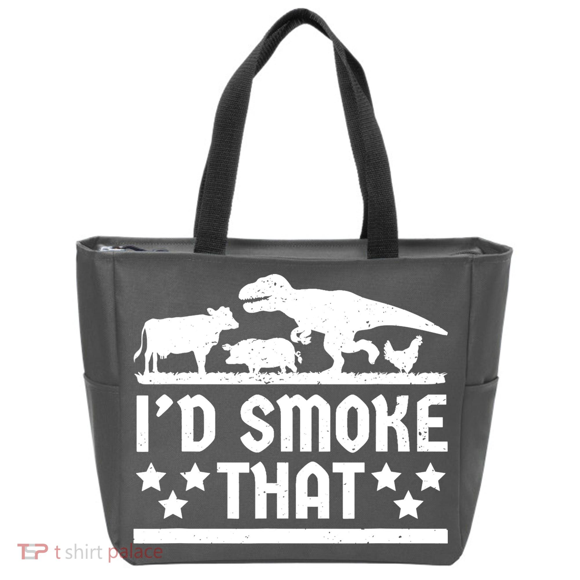 Funny Id Smoke That Bbq Barbeque Dinosaur Tote Bag