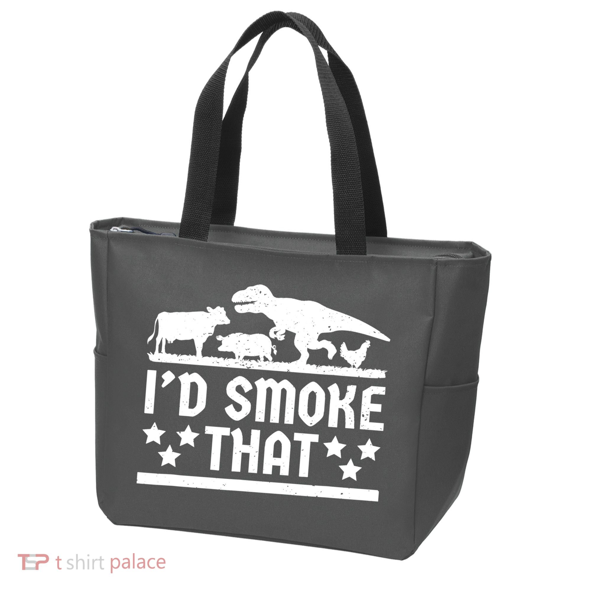 Funny Id Smoke That Bbq Barbeque Dinosaur Tote Bag