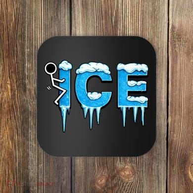 F ICE Stick Figure Coaster