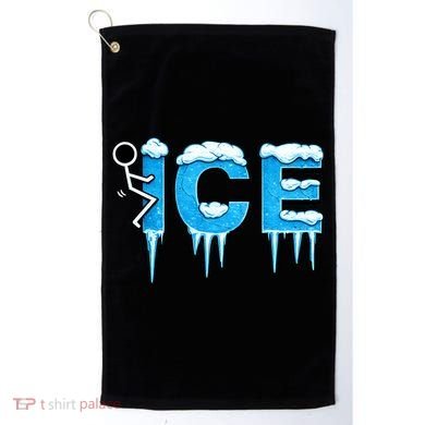 F ICE Stick Figure Golf Towel